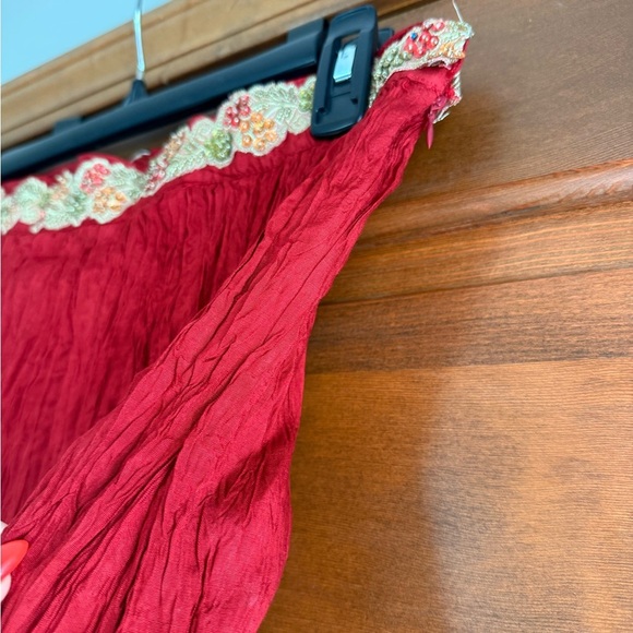 Chaudry Red Embellished Maxi Skirt 🌹 - Picture 3 of 5